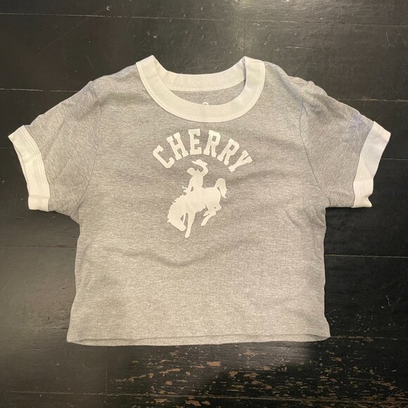 Cherry LA Western Ringer Baby Tee - Picture 3 of 4